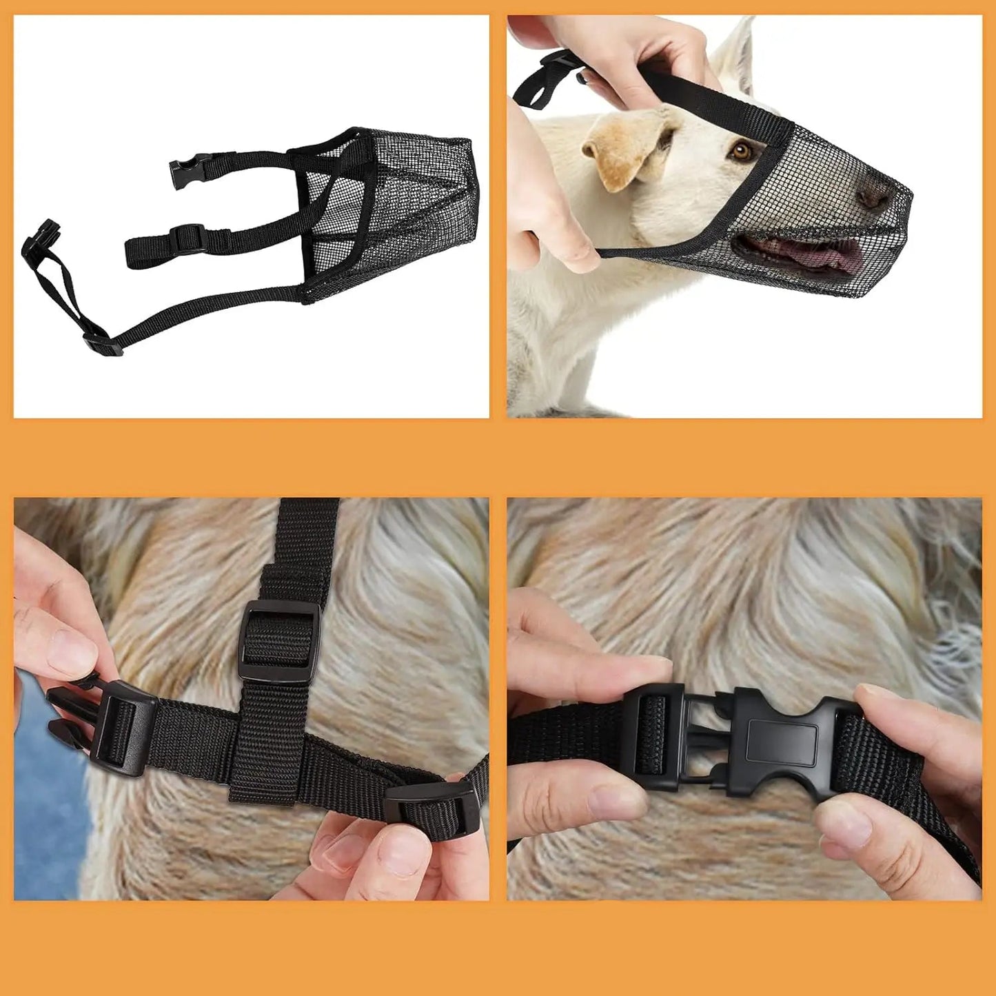 Focinheira de Malha Macia para Cães "Focinheira de Malha Macia para Cães"