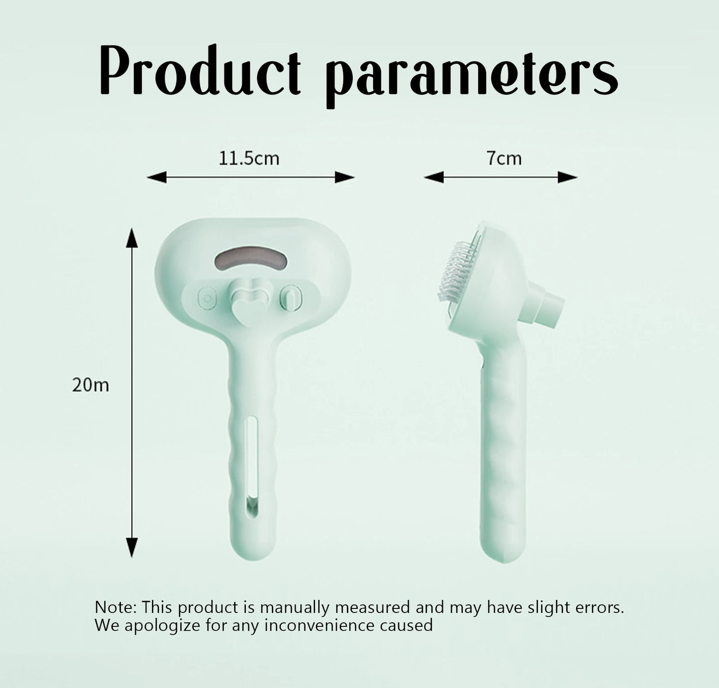 Escova Massageadora com Spray para Pets