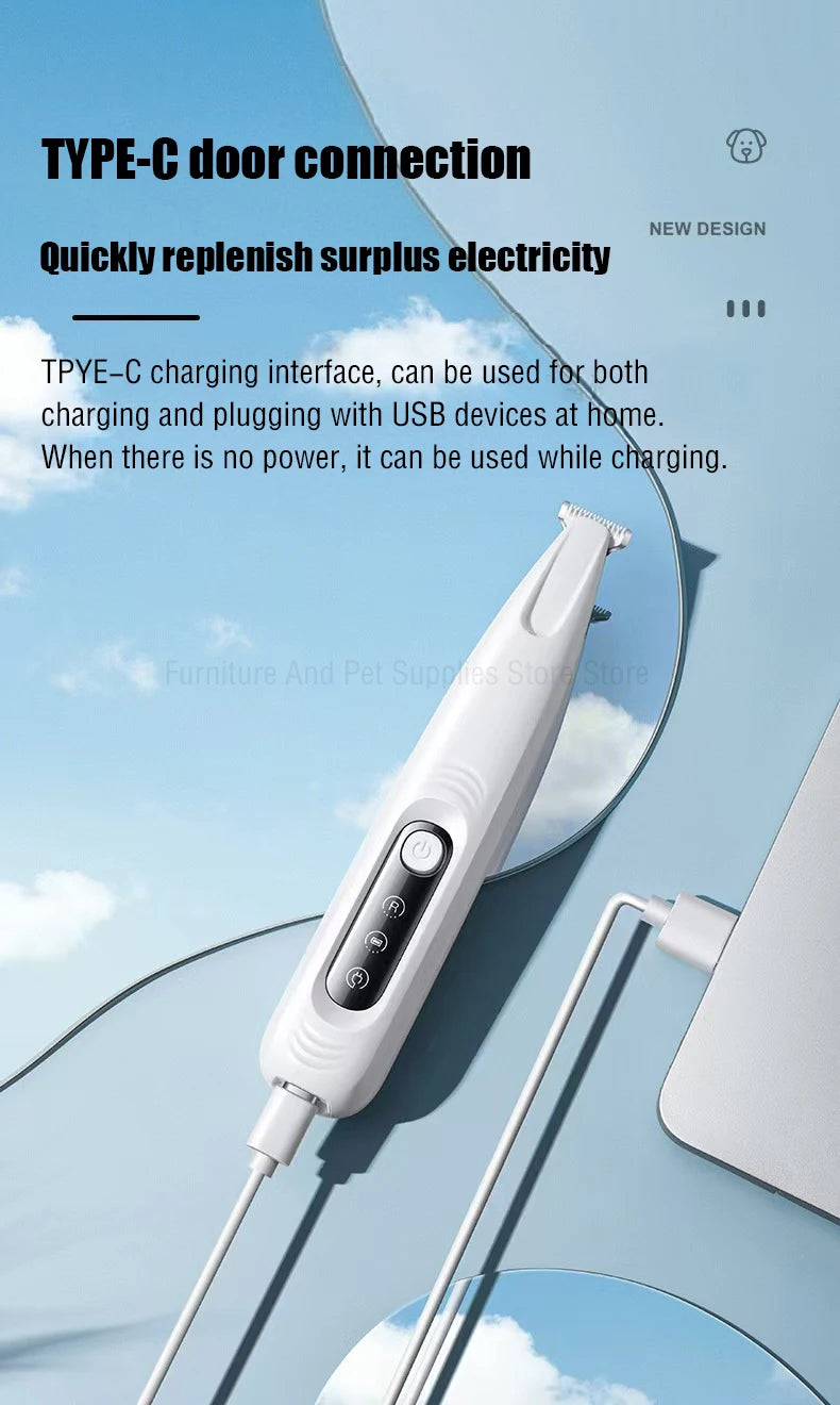 Aparador de Pelos com LED e Display Inteligente