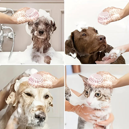 Escova para Pets com Shampoo Integrado