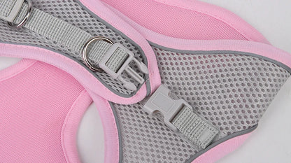 Peitoral com Guia Ajustável Refletivo para Cães Pequenos