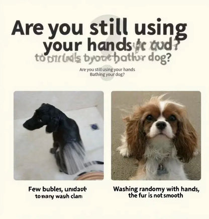 Escova para Pets com Shampoo Integrado