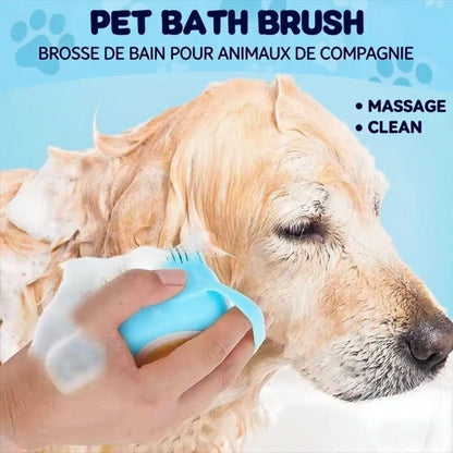 Escova para Pets com Shampoo Integrado