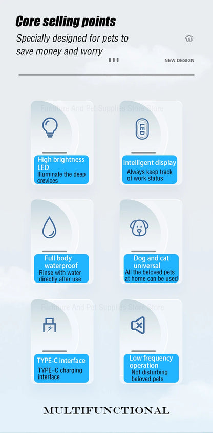 Aparador de Pelos com LED e Display Inteligente