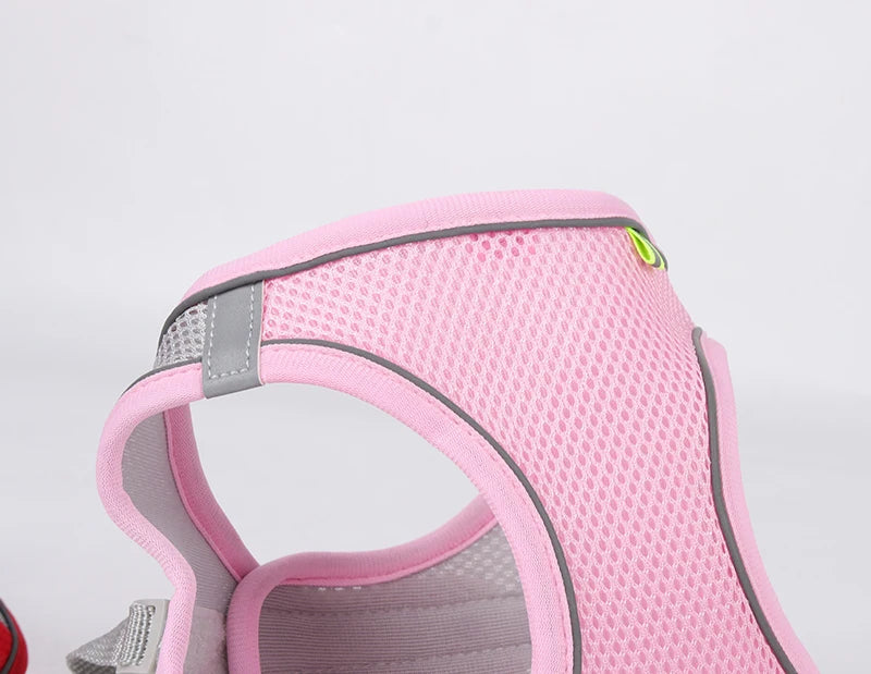 Peitoral com Guia Ajustável Refletivo para Cães Pequenos