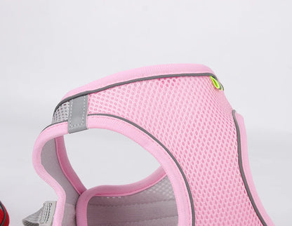 Peitoral com Guia Ajustável Refletivo para Cães Pequenos