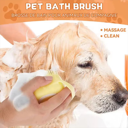 Escova para Pets com Shampoo Integrado