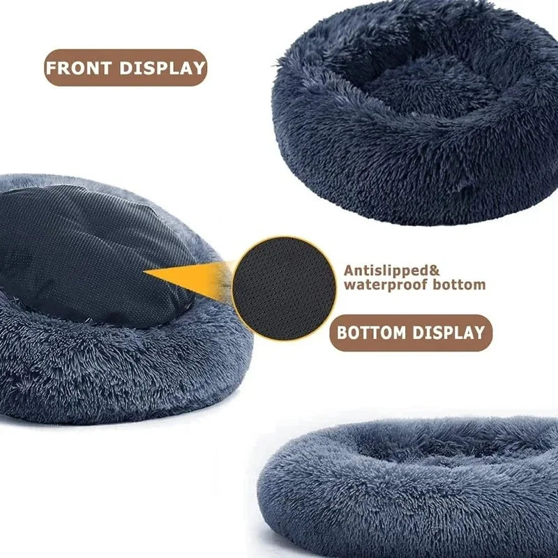 Cama Redonda de Pelúcia para Pets
