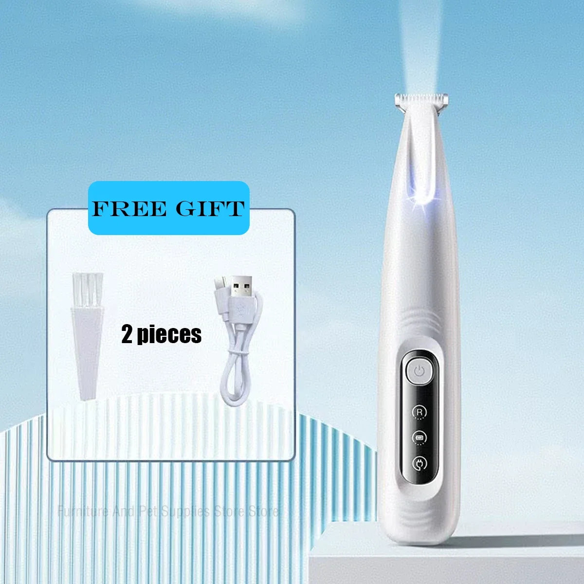 Aparador de Pelos com LED e Display Inteligente