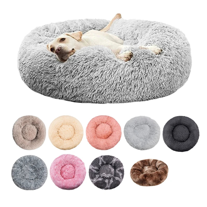 Cama Redonda de Pelúcia para Pets