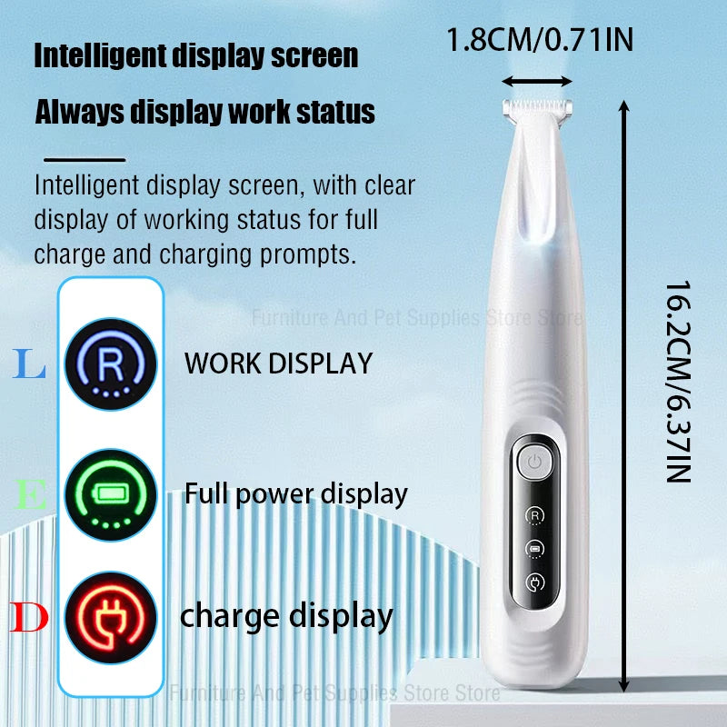 Aparador de Pelos com LED e Display Inteligente