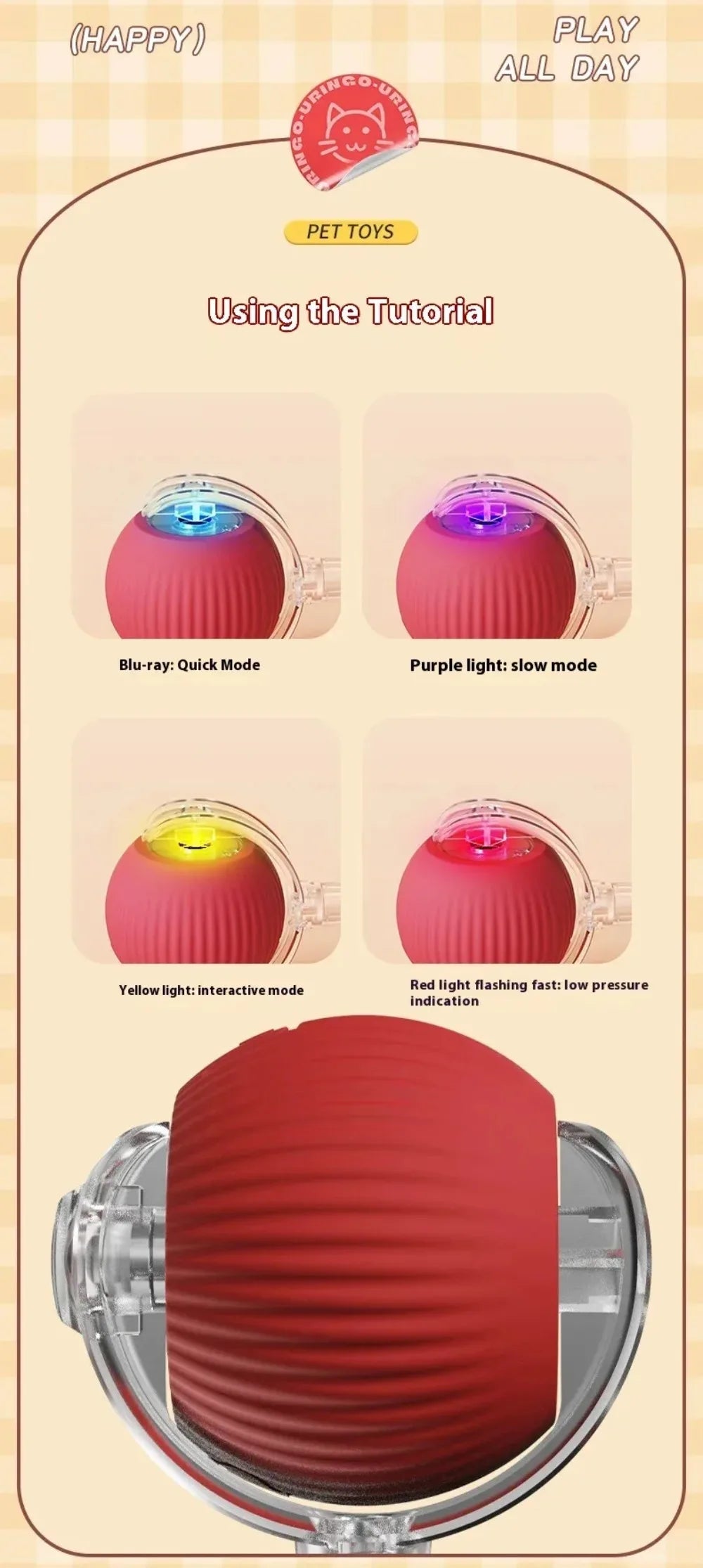 Bola Elétrica Interativa para Gatos